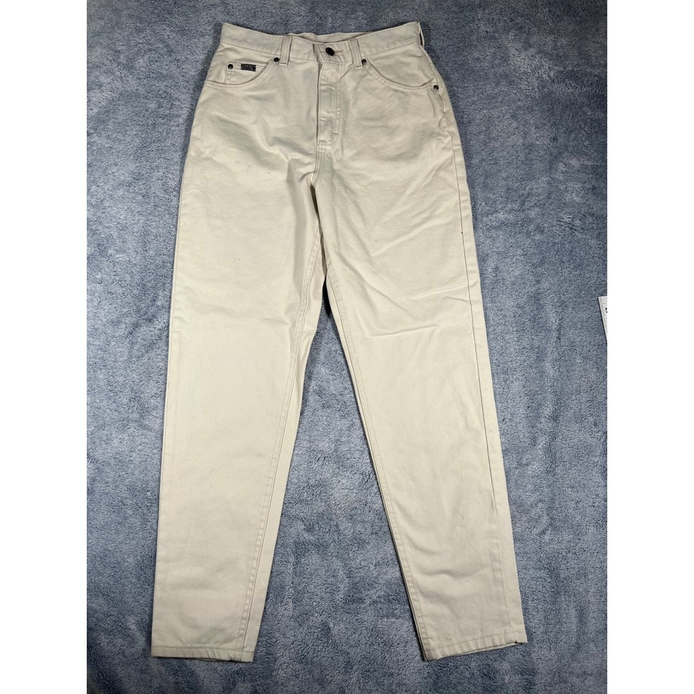 Vintage Riders by Lee Cream High Waisted Tapered Mom Jeans 10P Made in‎ USA